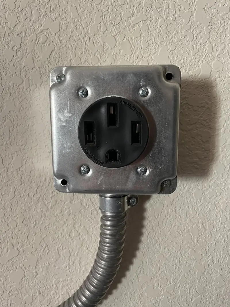 NEMA 14-50 outlet installed for Electrical Panel Upgrade in Cerritos